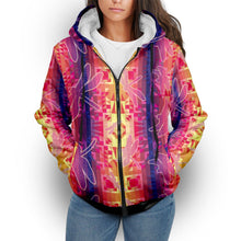 Load image into Gallery viewer, Kaleidoscope Dragonfly Sherpa Hoodie hoodie Herman 
