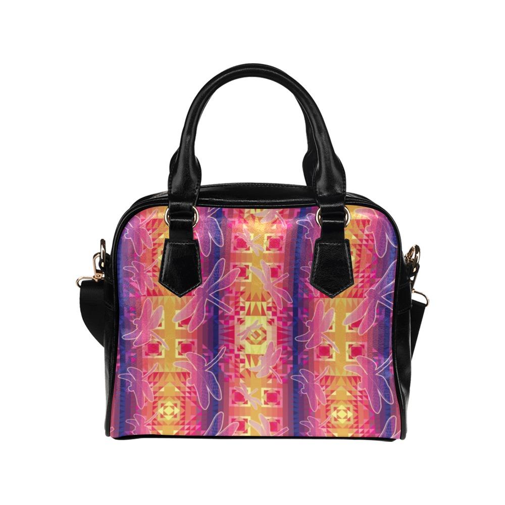 Kaleidoscope Dragonfly Shoulder Handbag (Model 1634) Shoulder Handbags (1634) e-joyer 