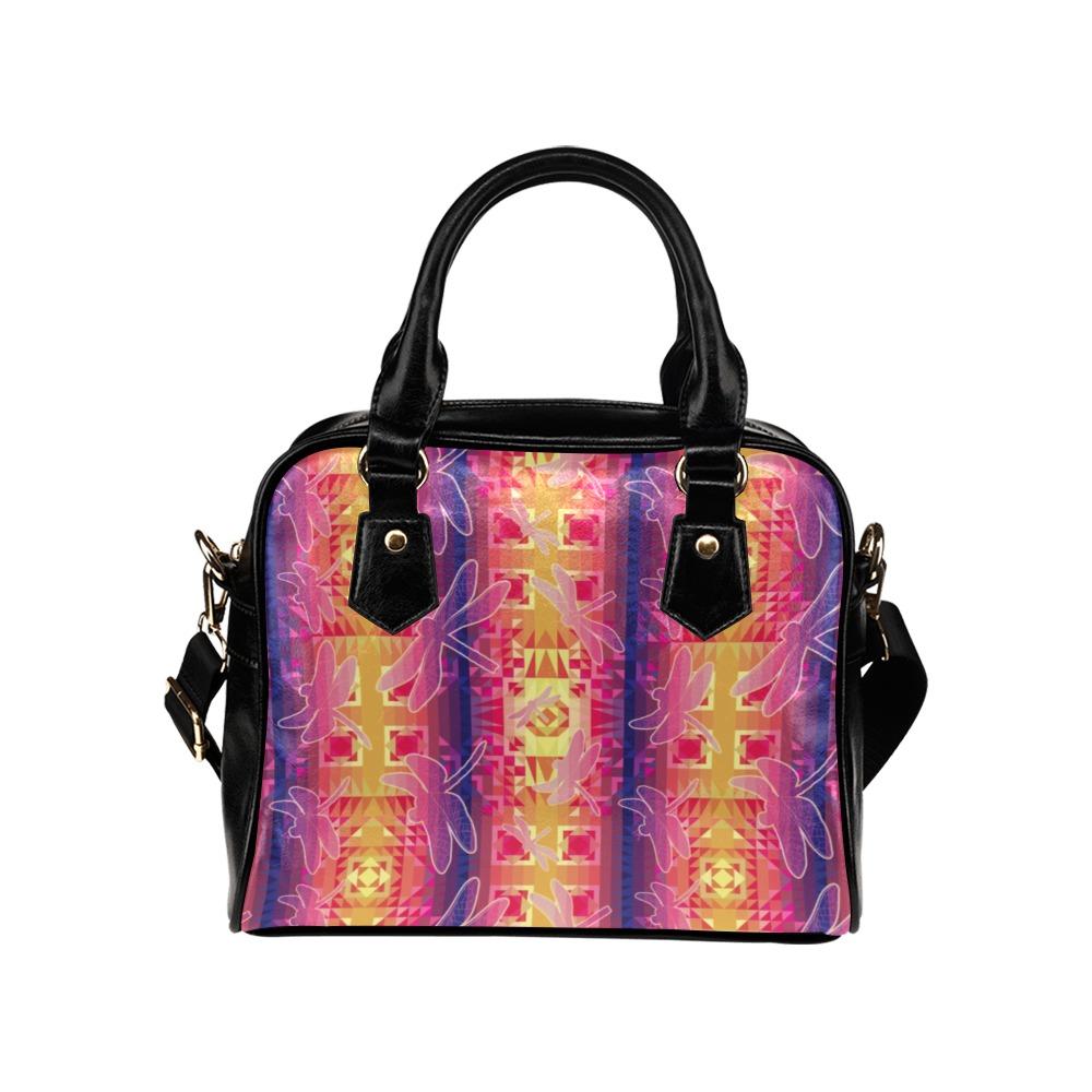 Kaleidoscope Dragonfly Shoulder Handbag (Model 1634) Shoulder Handbags (1634) e-joyer 