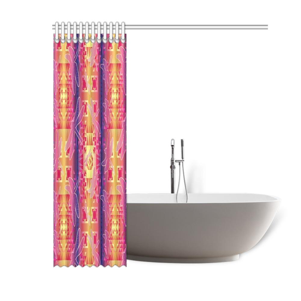 Kaleidoscope Dragonfly Shower Curtain 60"x72" Shower Curtain 60"x72" e-joyer 