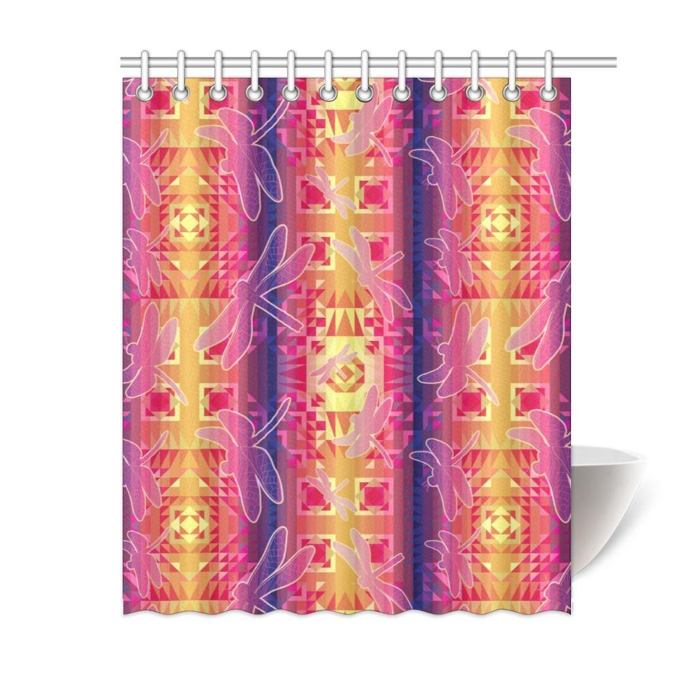 Kaleidoscope Dragonfly Shower Curtain 60"x72" Shower Curtain 60"x72" e-joyer 