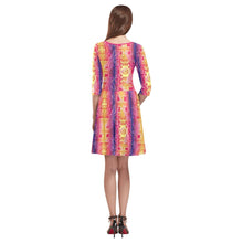 Load image into Gallery viewer, Kaleidoscope Dragonfly Tethys Half-Sleeve Skater Dress(Model D20) Tethys Half-Sleeve Skater Dress (D20) e-joyer 
