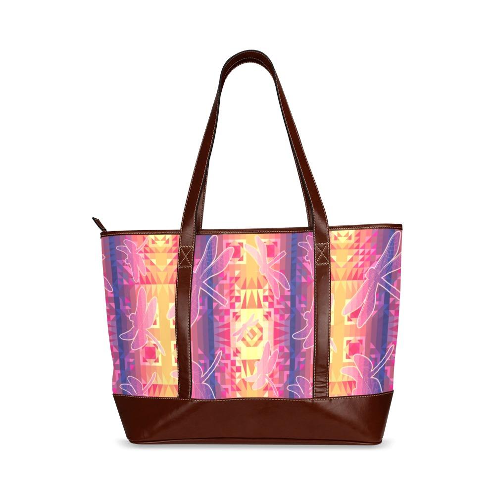 Kaleidoscope Dragonfly Tote Handbag (Model 1642) Tote Handbags (1642) e-joyer 