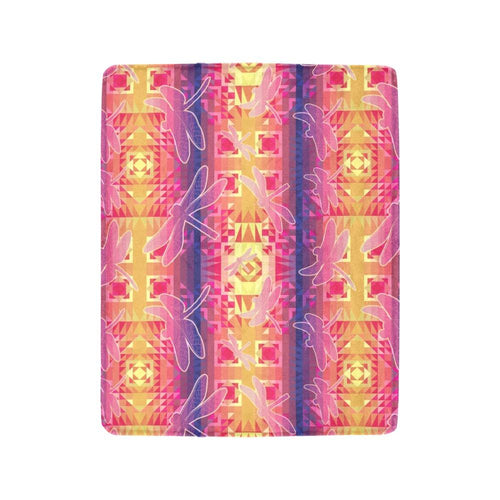 Kaleidoscope Dragonfly Ultra-Soft Micro Fleece Blanket 40