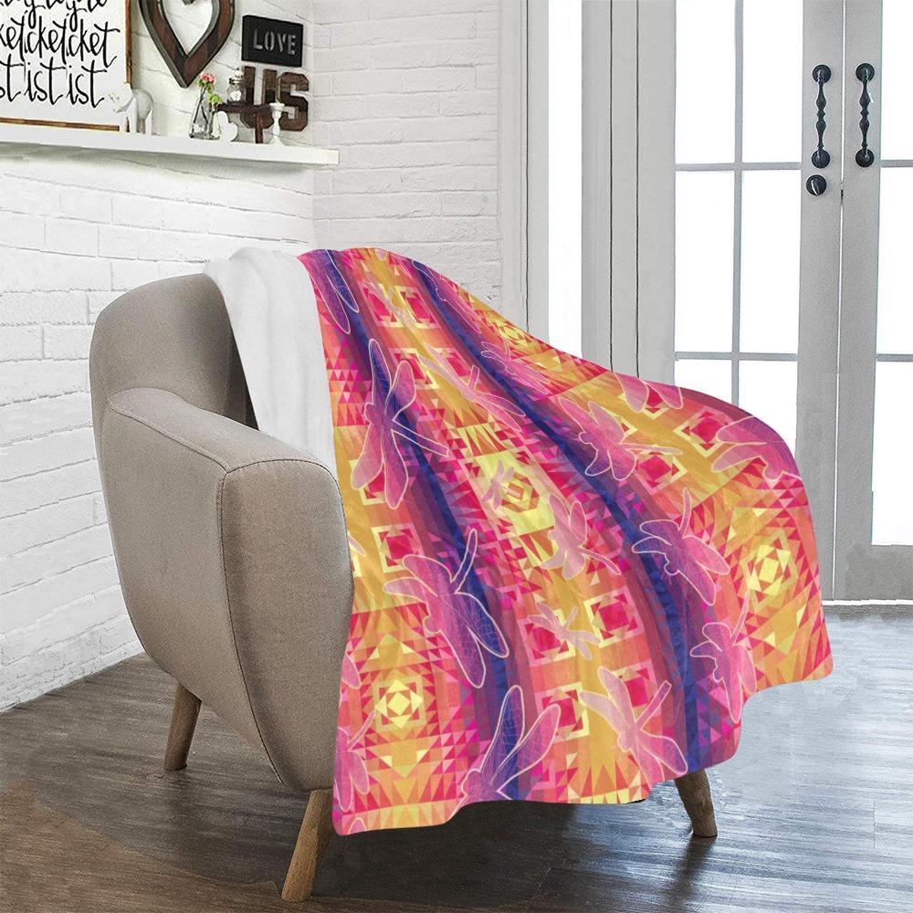 Kaleidoscope Dragonfly Ultra-Soft Micro Fleece Blanket 40"x50" Ultra-Soft Blanket 40''x50'' e-joyer 