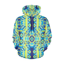 Load image into Gallery viewer, Kaleidoscope Jaune Bleu All Over Print Hoodie for Men (USA Size) (Model H13) All Over Print Hoodie for Men (H13) e-joyer 
