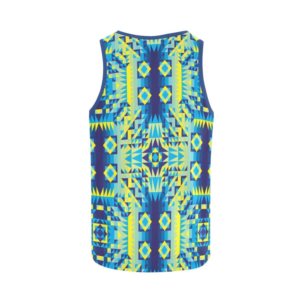 Kaleidoscope Jaune Bleu All Over Print Tank Top for Women (Model T43) All Over Print Tank Top for Women (T43) e-joyer 