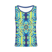 Load image into Gallery viewer, Kaleidoscope Jaune Bleu All Over Print Tank Top for Women (Model T43) All Over Print Tank Top for Women (T43) e-joyer 
