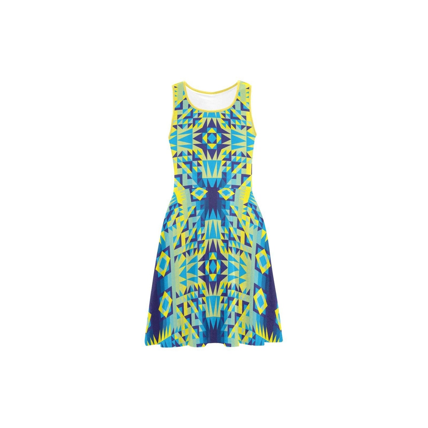 Kaleidoscope Jaune Bleu Atalanta Sundress (Model D04) Atalanta Sundress (D04) e-joyer 