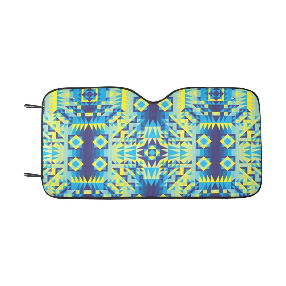 Kaleidoscope Jaune Bleu Car Sun Shade 55