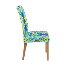 Load image into Gallery viewer, Kaleidoscope Jaune Bleu Chair Cover (Pack of 6) Chair Cover (Pack of 6) e-joyer 
