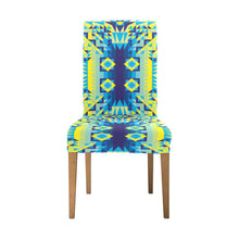 Load image into Gallery viewer, Kaleidoscope Jaune Bleu Chair Cover (Pack of 6) Chair Cover (Pack of 6) e-joyer 
