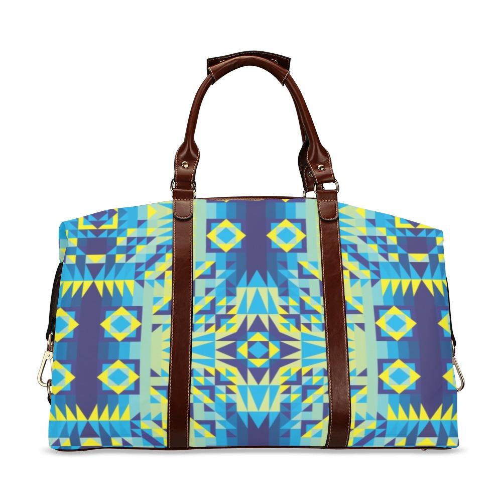 Kaleidoscope Jaune Bleu Classic Travel Bag (Model 1643) Remake Classic Travel Bags (1643) e-joyer 