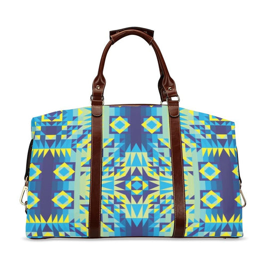 Kaleidoscope Jaune Bleu Classic Travel Bag (Model 1643) Remake Classic Travel Bags (1643) e-joyer 