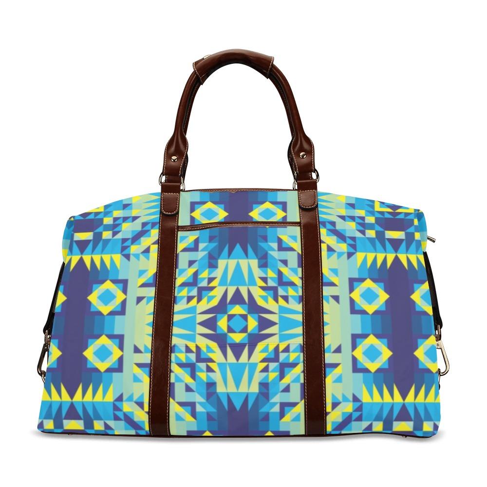 Kaleidoscope Jaune Bleu Classic Travel Bag (Model 1643) Remake Classic Travel Bags (1643) e-joyer 