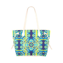 Load image into Gallery viewer, Kaleidoscope Jaune Bleu Clover Canvas Tote Bag (Model 1661) Clover Canvas Tote Bag (1661) e-joyer 
