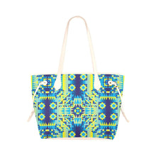 Load image into Gallery viewer, Kaleidoscope Jaune Bleu Clover Canvas Tote Bag (Model 1661) Clover Canvas Tote Bag (1661) e-joyer 
