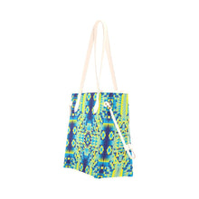 Load image into Gallery viewer, Kaleidoscope Jaune Bleu Clover Canvas Tote Bag (Model 1661) Clover Canvas Tote Bag (1661) e-joyer 
