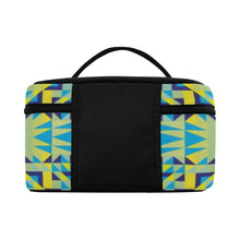 Load image into Gallery viewer, Kaleidoscope Jaune Bleu Cosmetic Bag/Large (Model 1658) bag e-joyer 
