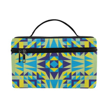 Load image into Gallery viewer, Kaleidoscope Jaune Bleu Cosmetic Bag/Large (Model 1658) bag e-joyer 
