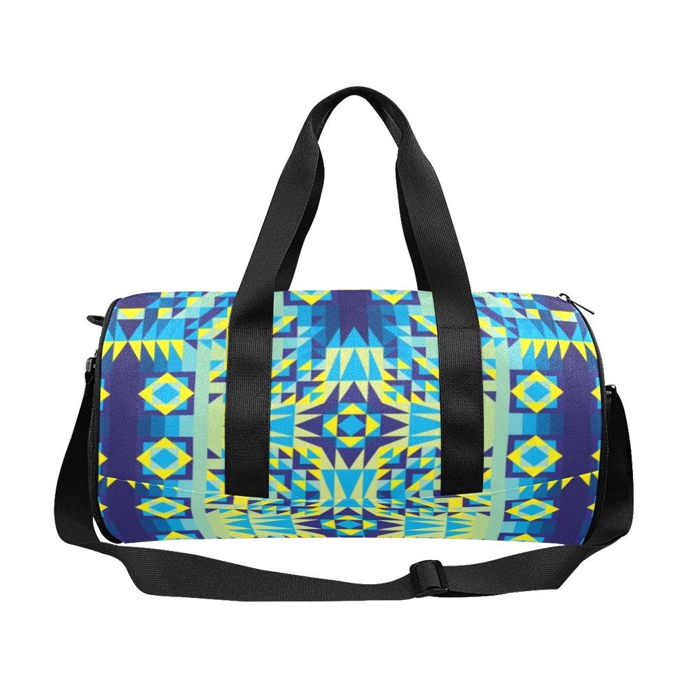 Kaleidoscope Jaune Bleu Duffle Bag (Model 1679) Duffle Bag (1679) e-joyer 