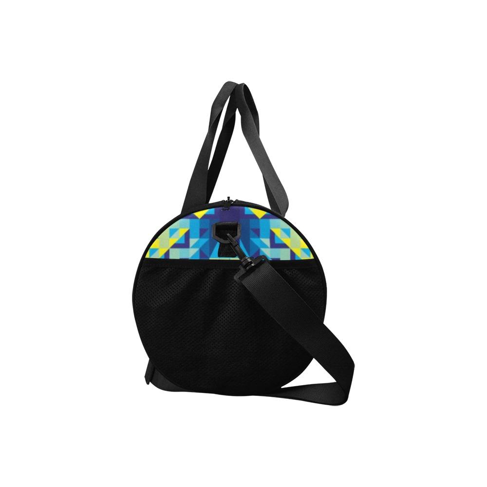 Kaleidoscope Jaune Bleu Duffle Bag (Model 1679) Duffle Bag (1679) e-joyer 