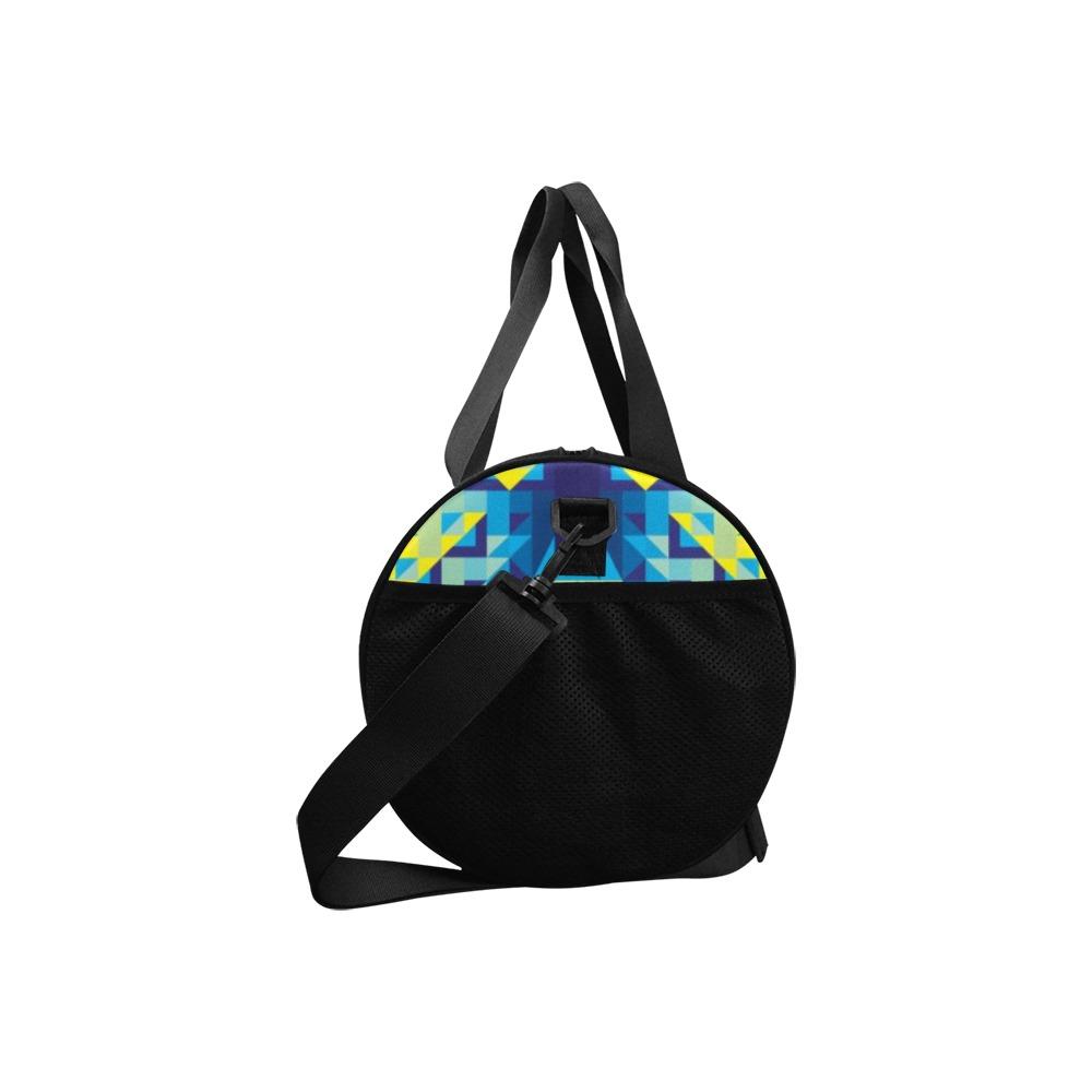 Kaleidoscope Jaune Bleu Duffle Bag (Model 1679) Duffle Bag (1679) e-joyer 