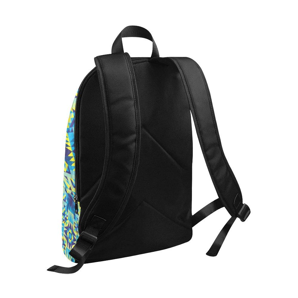 Kaleidoscope Jaune Bleu Fabric Backpack for Adult (Model 1659) Casual Backpack for Adult (1659) e-joyer 