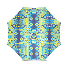 Load image into Gallery viewer, Kaleidoscope Jaune Bleu Foldable Umbrella (Model U01) Foldable Umbrella e-joyer 
