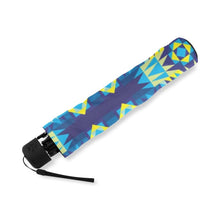 Load image into Gallery viewer, Kaleidoscope Jaune Bleu Foldable Umbrella (Model U01) Foldable Umbrella e-joyer 
