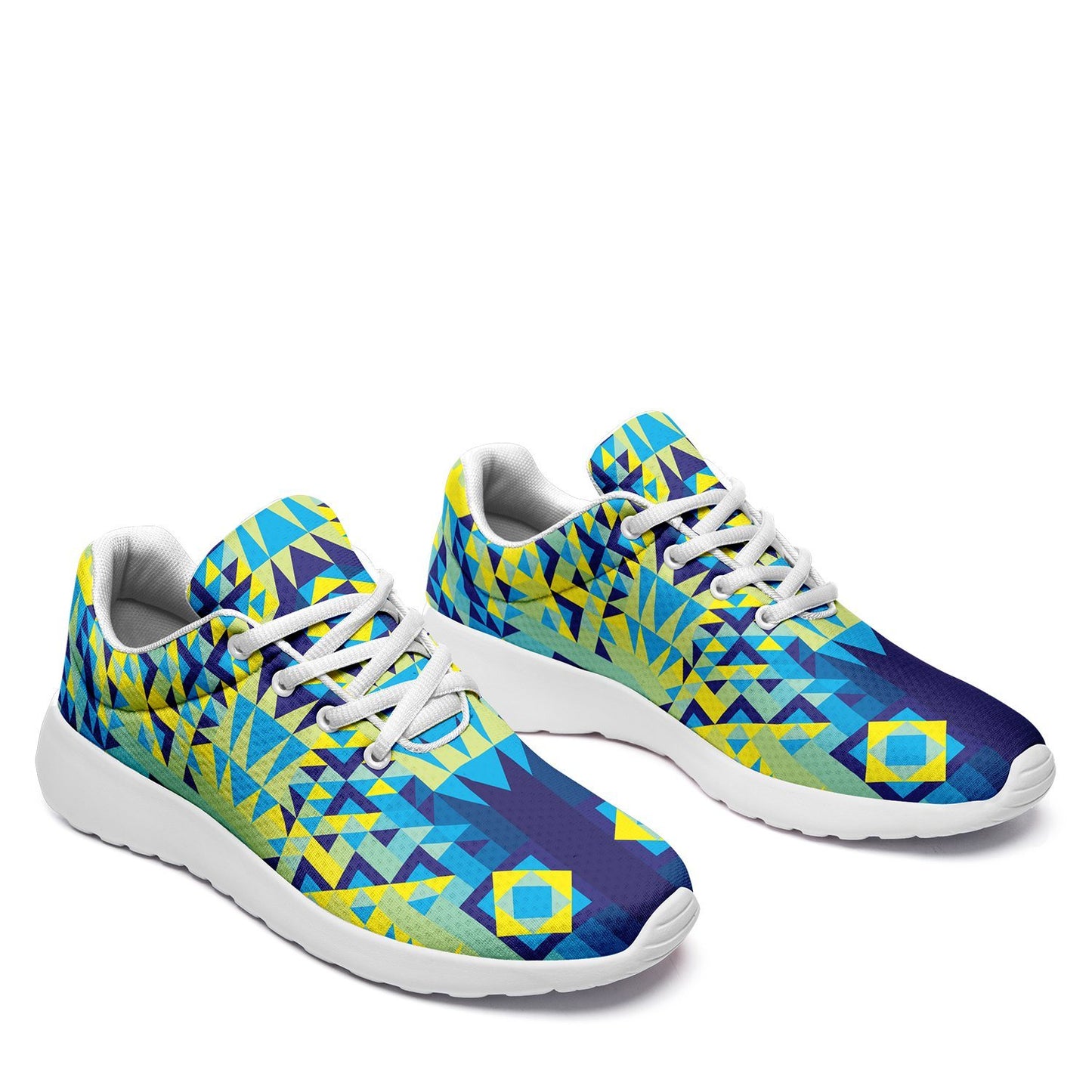 Kaleidoscope Jaune Bleu Ikkaayi Sport Sneakers ikkaayi Herman 