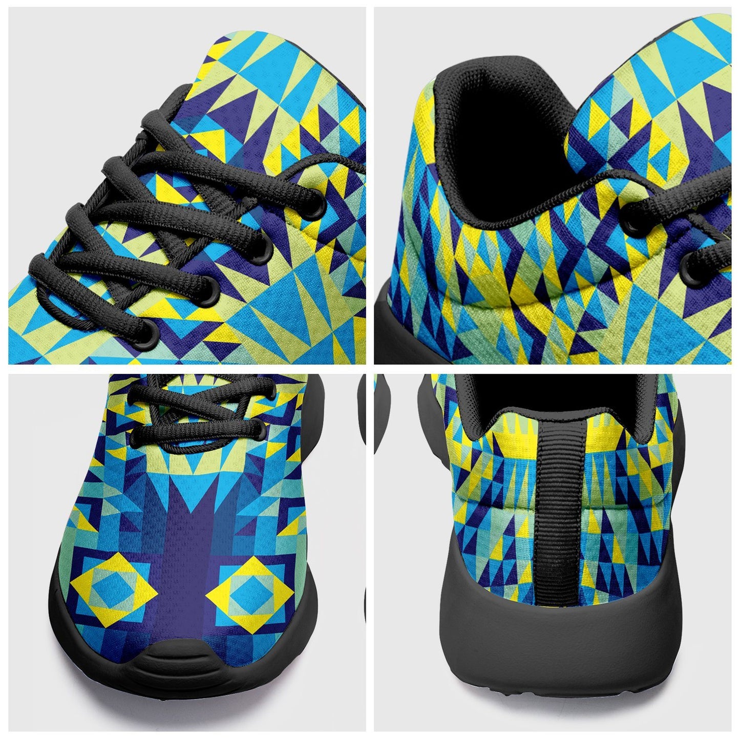 Kaleidoscope Jaune Bleu Ikkaayi Sport Sneakers ikkaayi Herman 