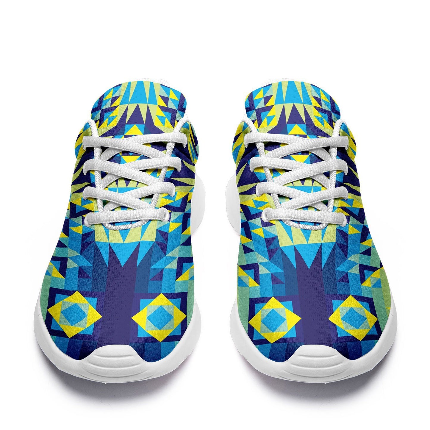 Kaleidoscope Jaune Bleu Ikkaayi Sport Sneakers ikkaayi Herman 