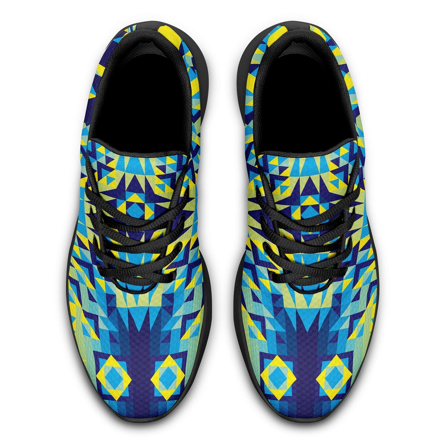 Kaleidoscope Jaune Bleu Ikkaayi Sport Sneakers ikkaayi Herman 