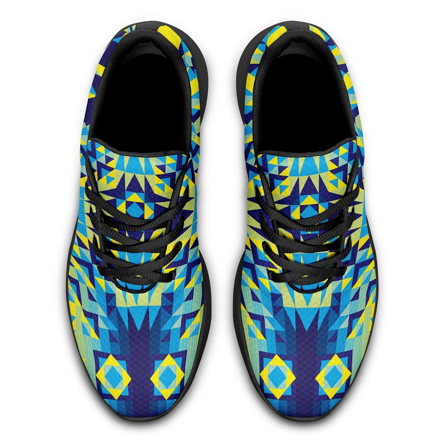 Kaleidoscope Jaune Bleu Ikkaayi Sport Sneakers ikkaayi Herman 