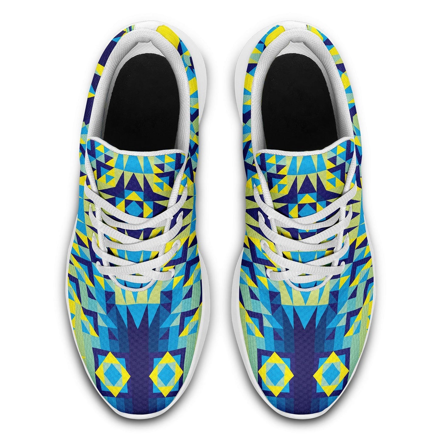 Kaleidoscope Jaune Bleu Ikkaayi Sport Sneakers ikkaayi Herman 