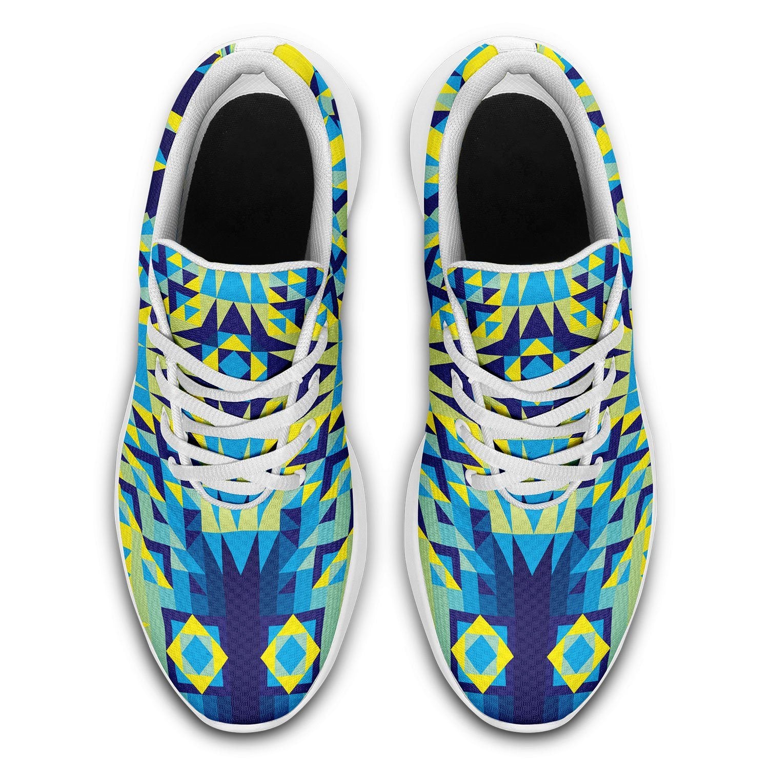 Kaleidoscope Jaune Bleu Ikkaayi Sport Sneakers ikkaayi Herman 