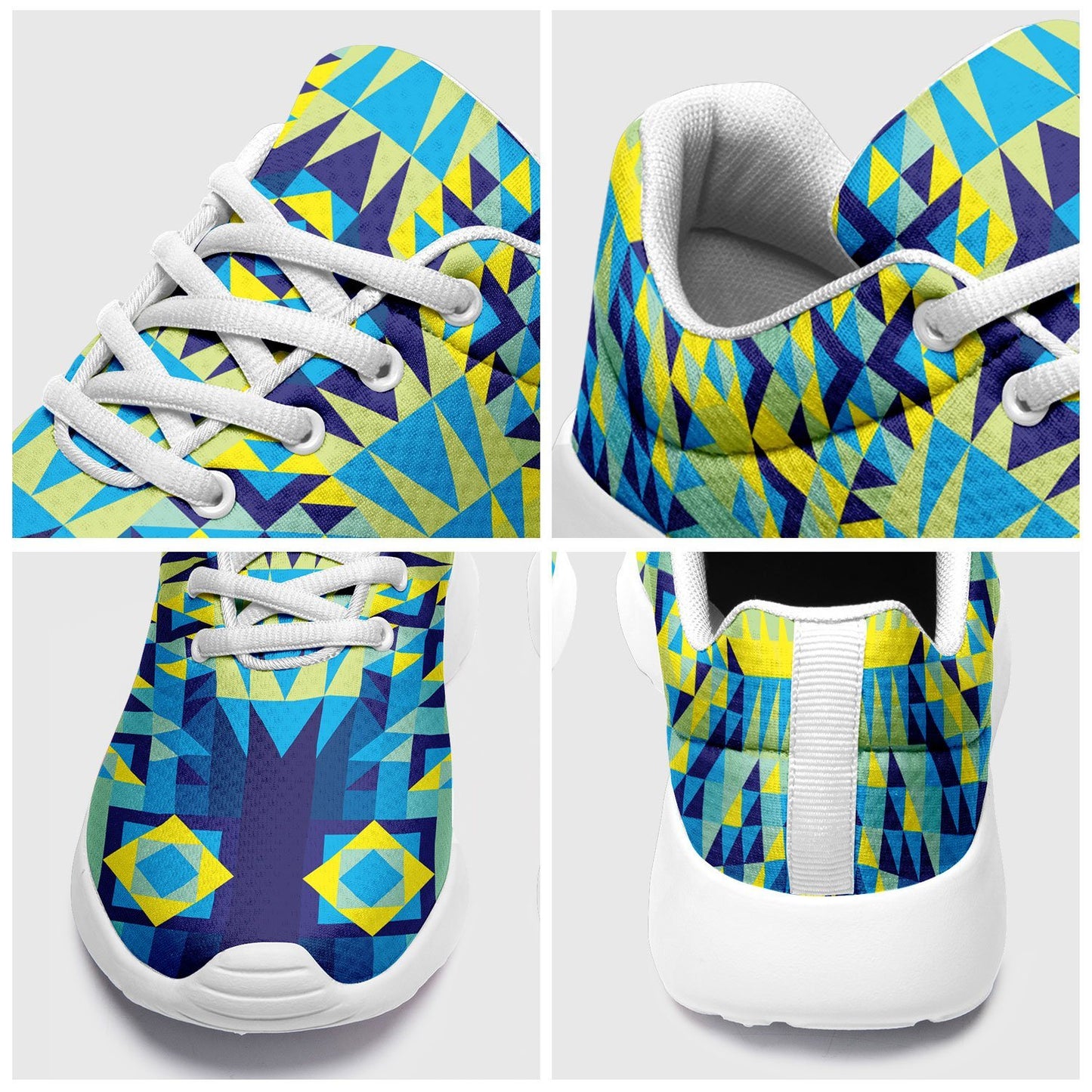 Kaleidoscope Jaune Bleu Ikkaayi Sport Sneakers ikkaayi Herman 