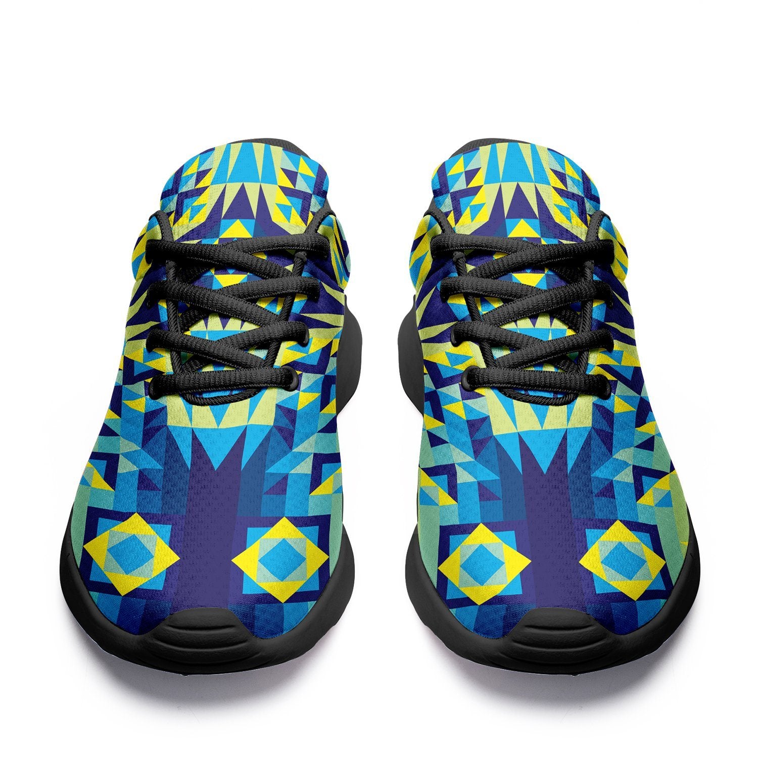 Kaleidoscope Jaune Bleu Ikkaayi Sport Sneakers ikkaayi Herman 