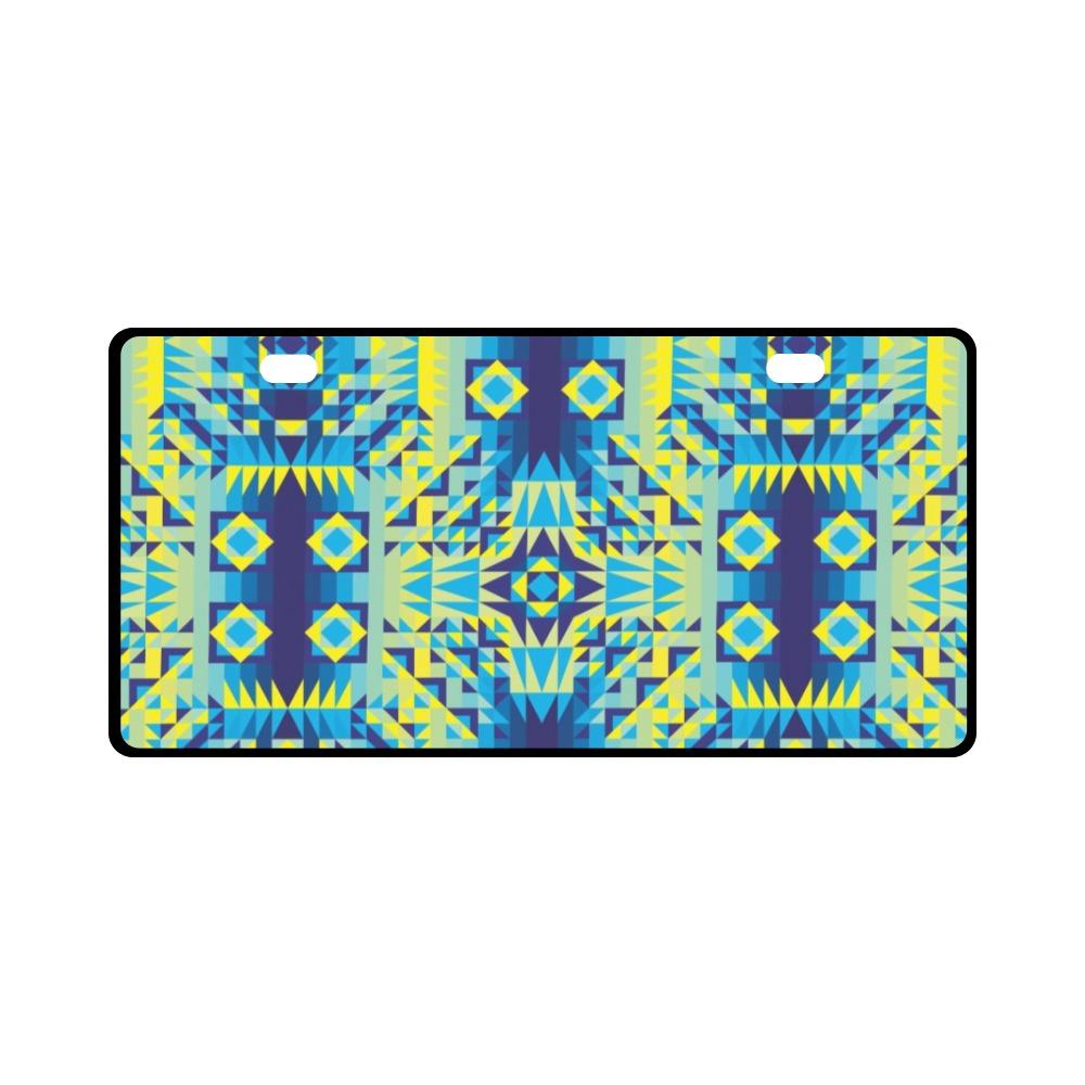 Kaleidoscope Jaune Bleu License Plate License Plate e-joyer 