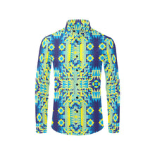 Load image into Gallery viewer, Kaleidoscope Jaune Bleu Men&#39;s All Over Print Casual Dress Shirt (Model T61) Men&#39;s Dress Shirt (T61) e-joyer 
