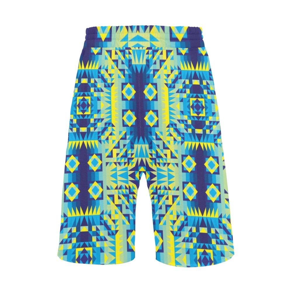 Kaleidoscope Jaune Bleu Men's All Over Print Casual Shorts (Model L23) Men's Casual Shorts (L23) e-joyer 