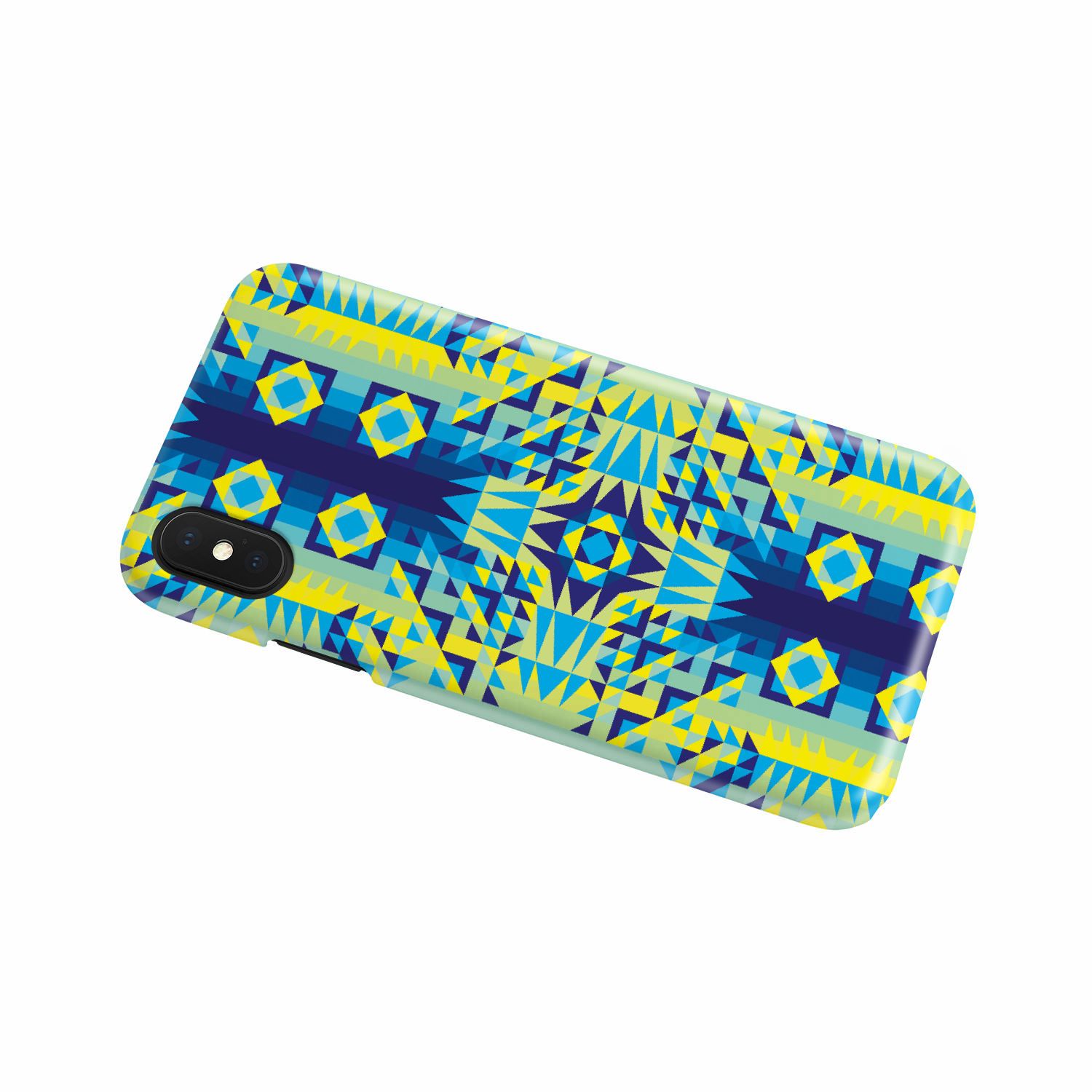 Kaleidoscope Jaune Bleu Phone Case Phone Case wc-fulfillment 