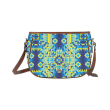 Load image into Gallery viewer, Kaleidoscope Jaune Bleu Saddle Bag/Large (Model 1649) bag e-joyer 
