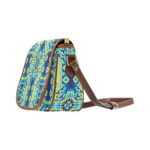 Load image into Gallery viewer, Kaleidoscope Jaune Bleu Saddle Bag/Small (Model 1649) Full Customization Saddle Bag/Small (Full Customization) e-joyer 
