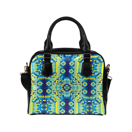 Kaleidoscope Jaune Bleu Shoulder Handbag (Model 1634) Shoulder Handbags (1634) e-joyer 