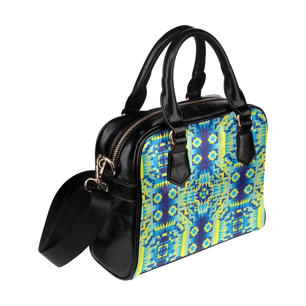 Kaleidoscope Jaune Bleu Shoulder Handbag (Model 1634) Shoulder Handbags (1634) e-joyer 