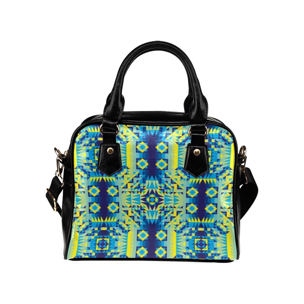 Kaleidoscope Jaune Bleu Shoulder Handbag (Model 1634) Shoulder Handbags (1634) e-joyer 