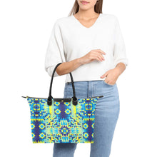 Load image into Gallery viewer, Kaleidoscope Jaune Bleu Single-Shoulder Lady Handbag (Model 1714) bag e-joyer 
