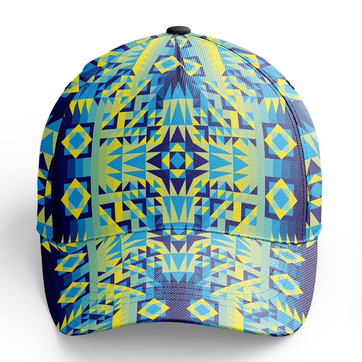 Kaleidoscope Jaune Bleu Snapback Hat by 49 Dzine
